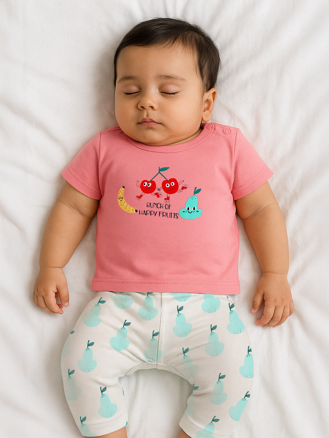 Happy Pear Cotton Tee & Pants Set