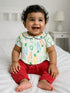 Happy Carrot Cotton Bodysuit & Pants Set