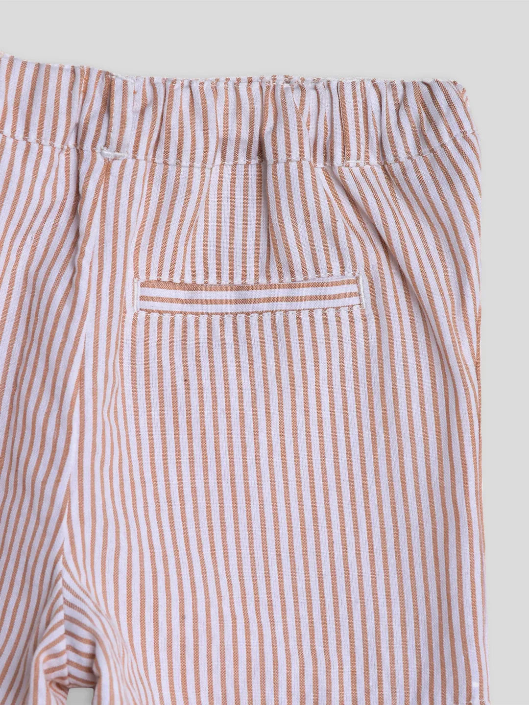 Happy Tree Cotton Shirt & Striped Shorts Set