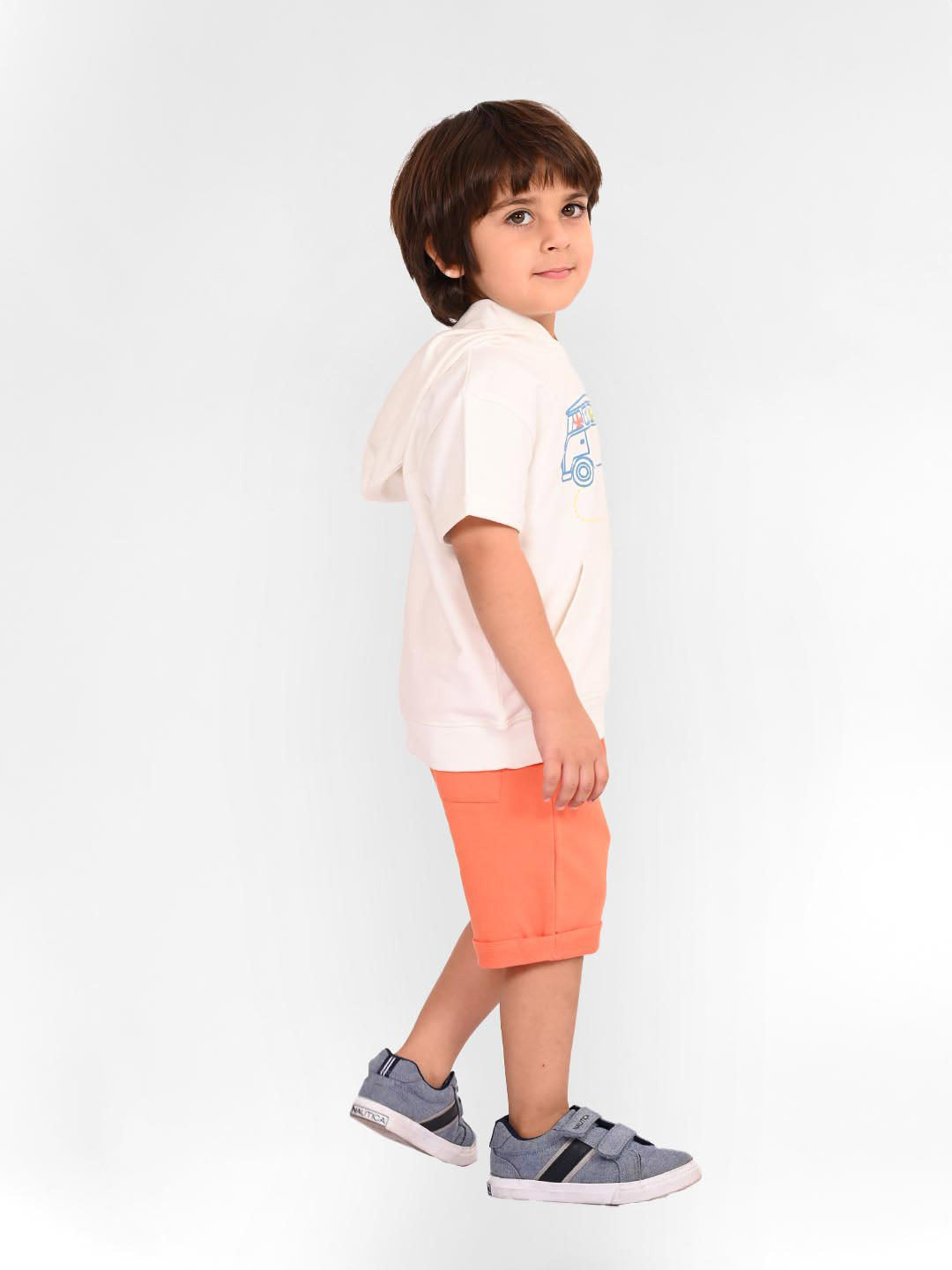 Hooded Cotton Tee & Shorts Set