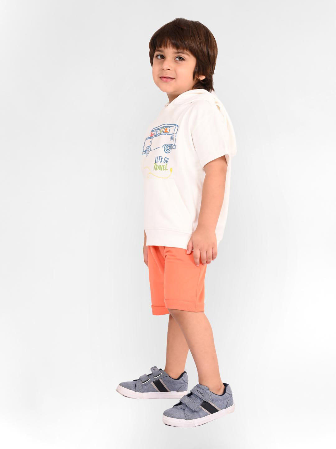 Hooded Cotton Tee & Shorts Set