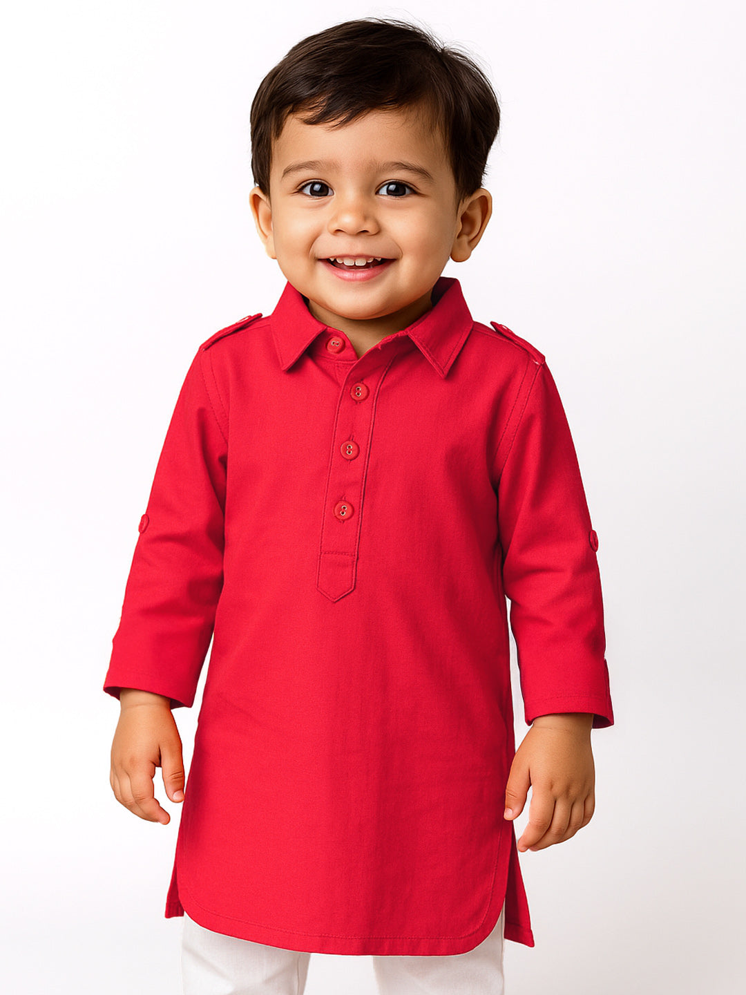 Red Hibiscus Kurta