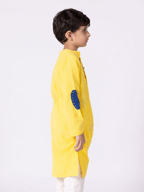 Happy Animal Yellow Kurta