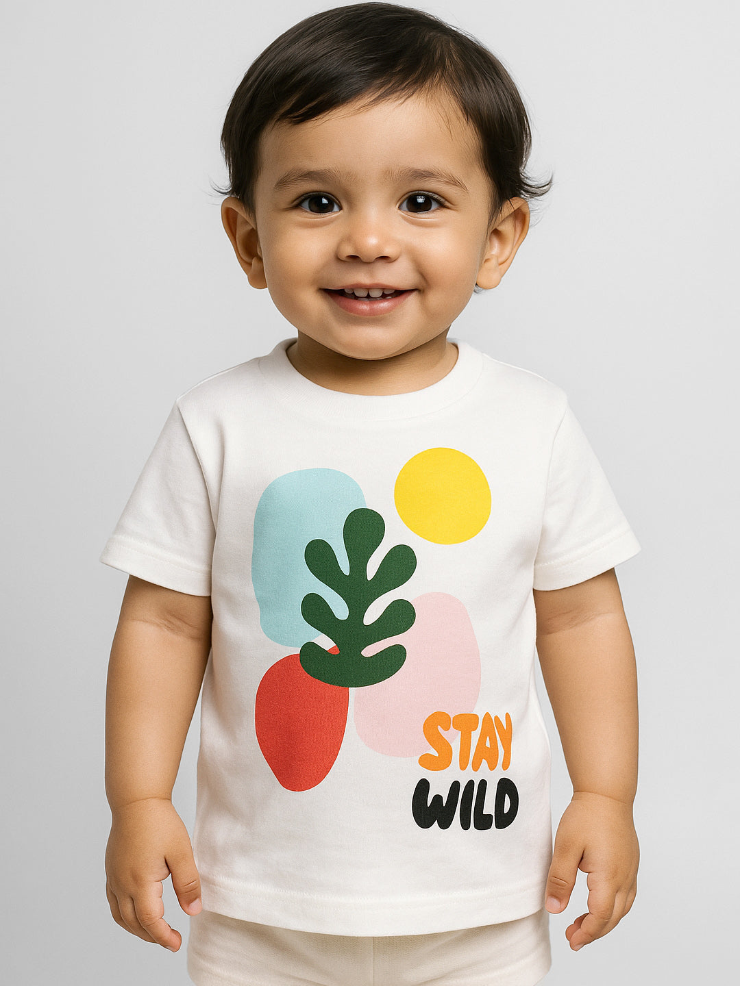 Stay Wild Embroidered Cotton Tee