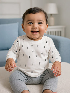 Pine Embroidered Cotton Tee