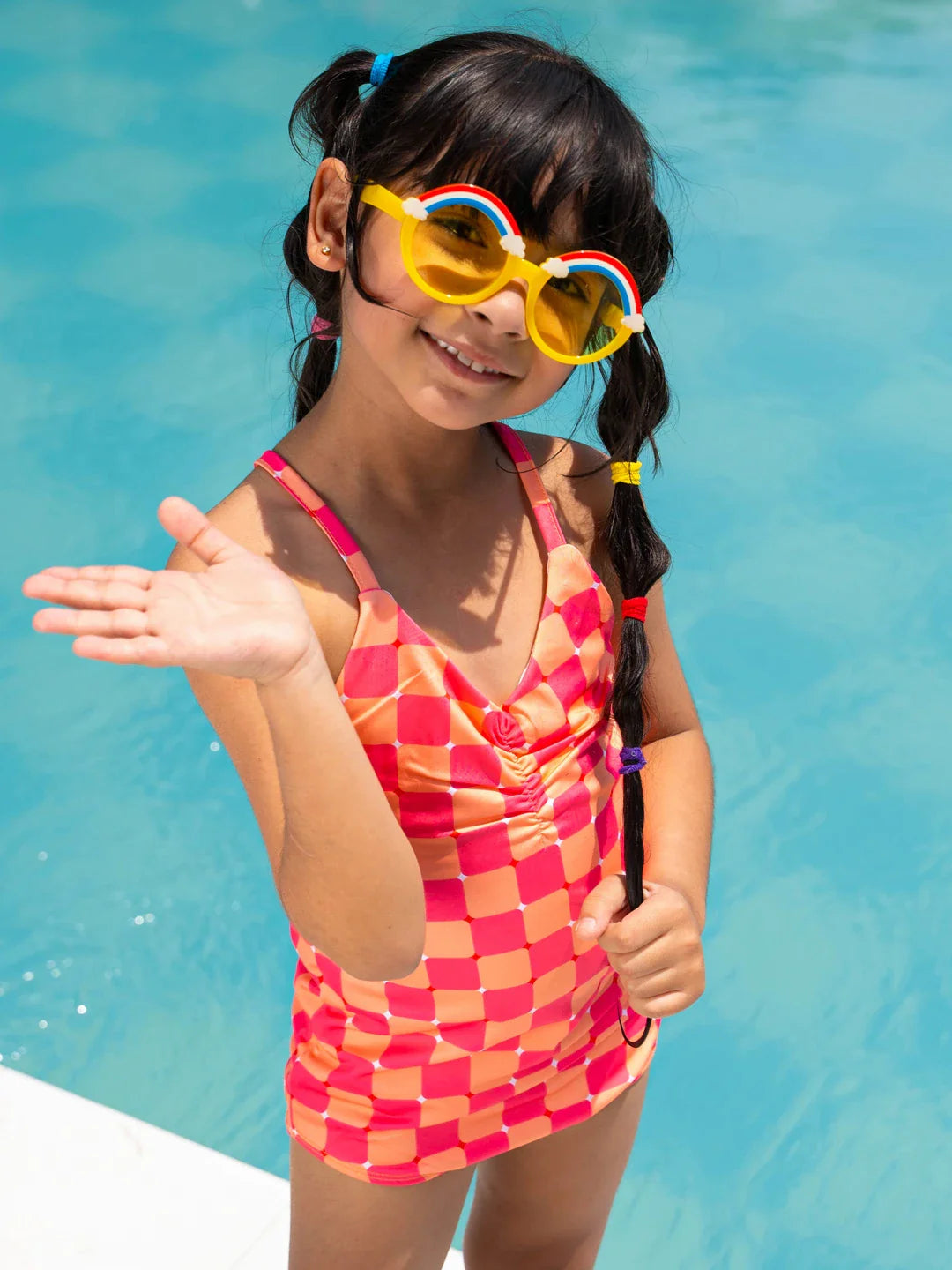 Raspberry Criss Cross Swimsuit