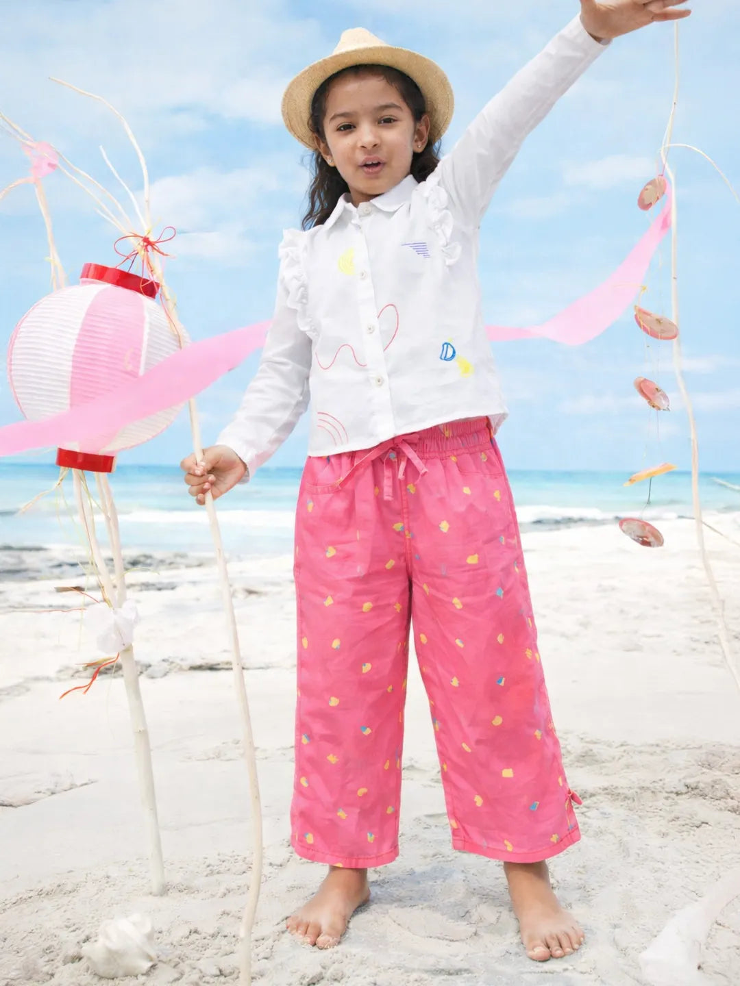 Seaside Splash Shirt & Printed Pants Set