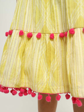Yellow Daffodil Midi Dress