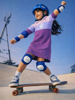 Violet Sequined Hooded Sweatshirt Dress