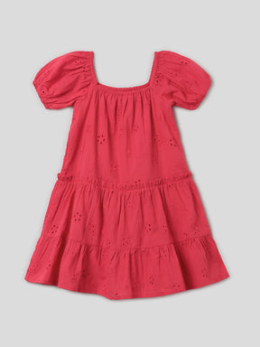 Red Schiffli Poplin Dress Somersault