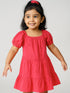 Red Schiffli Poplin Dress