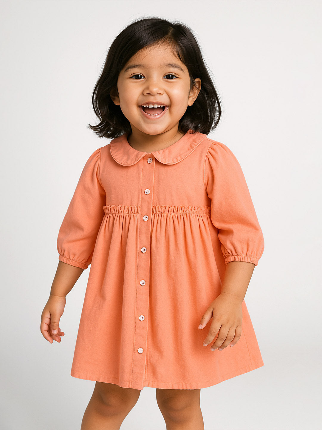 Peach Corduroy Dress