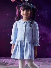 Blue Candy Wrapper Sleeves Dress