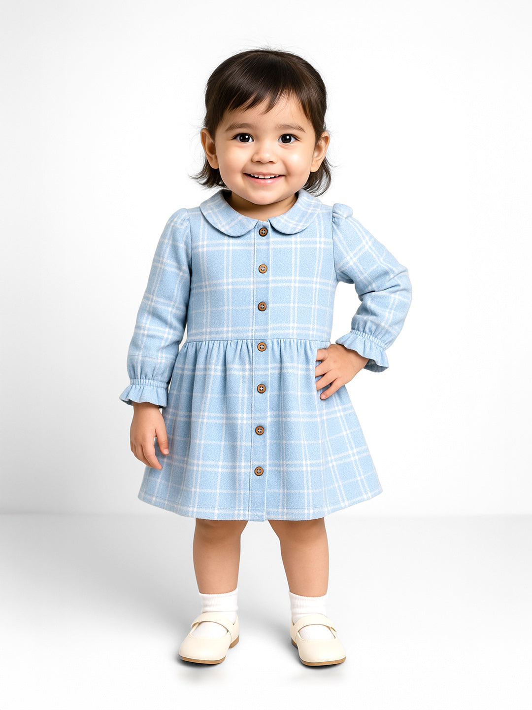Blue Candy Wrapper Sleeves Dress