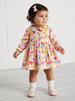 Printed Candy Wrapper Sleeves Dress