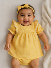 Citrus Gingham Dress with Bloomers