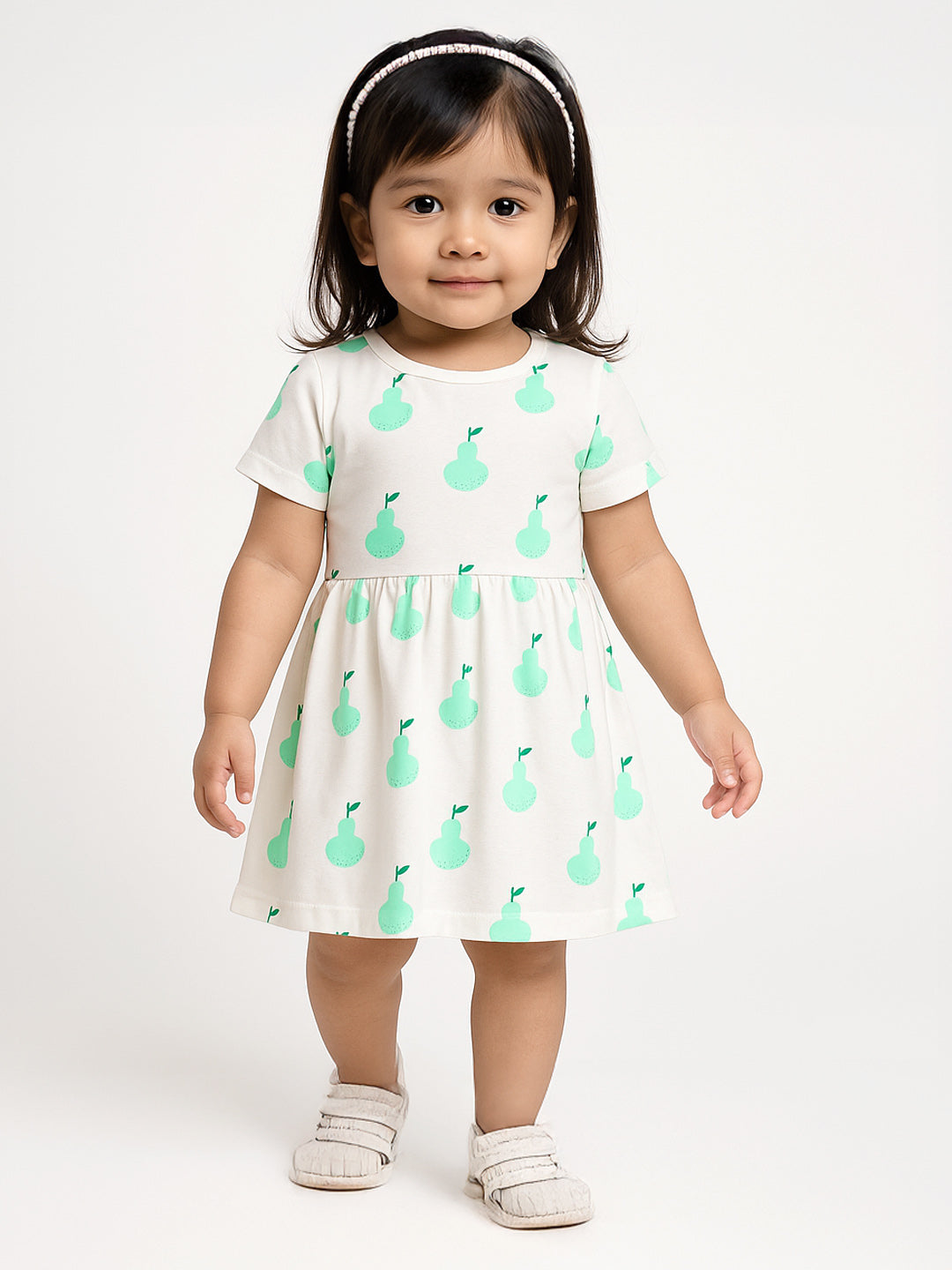Pear Goodness Cotton A-Line Dress