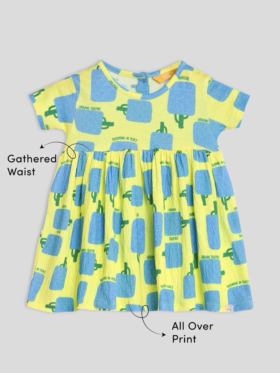 Printed Cotton A-Line Dress