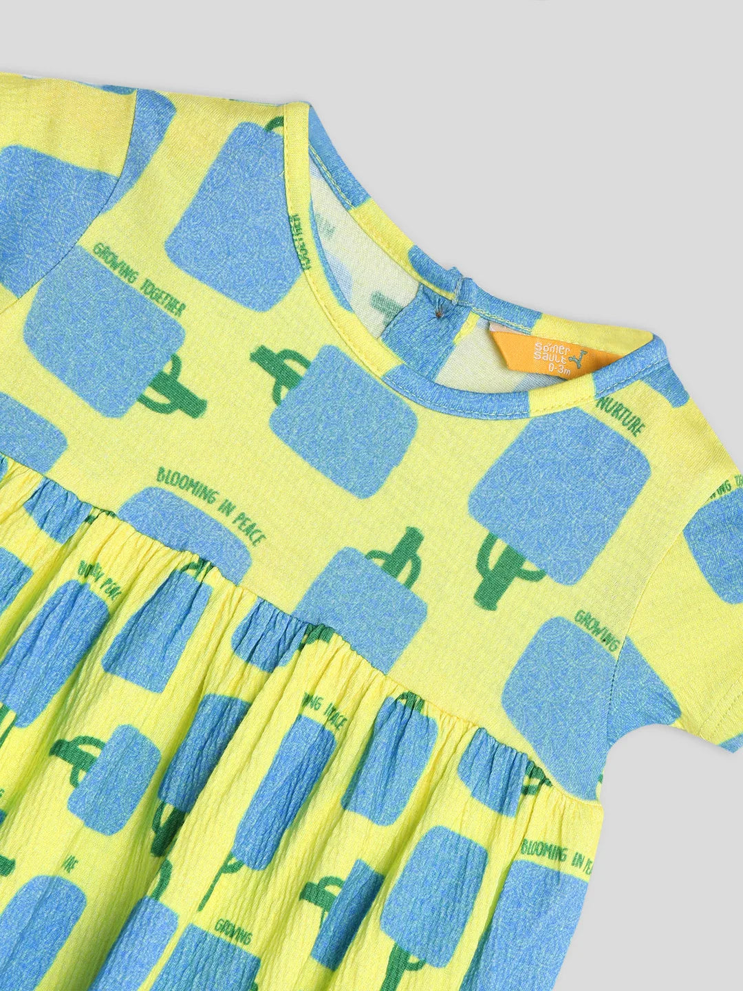 Printed Cotton A-Line Dress