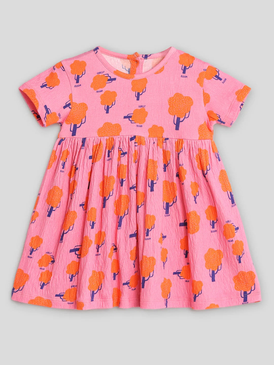 Printed Cotton A-Line Dress