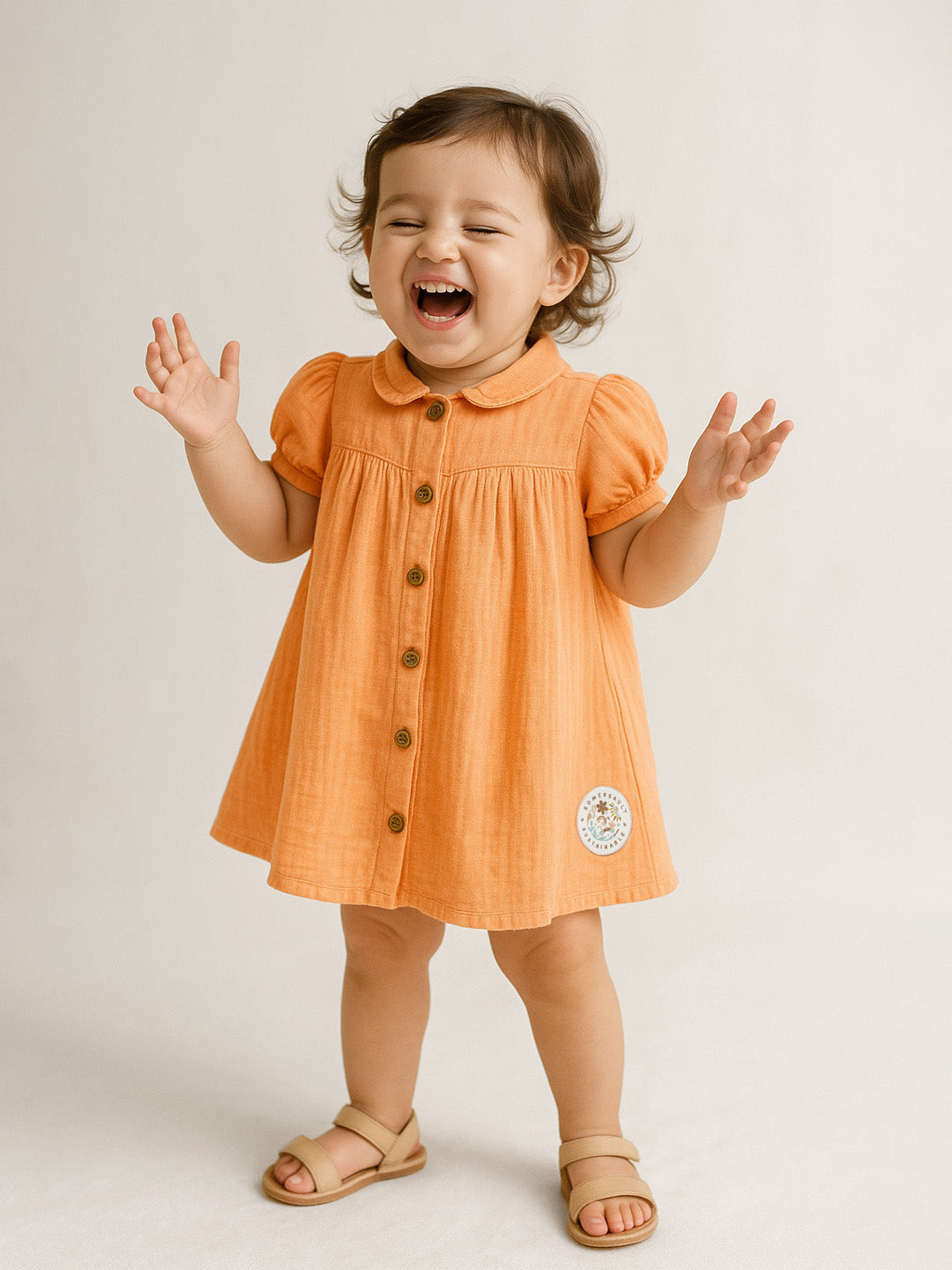 Colour Me Peach Natural Dress