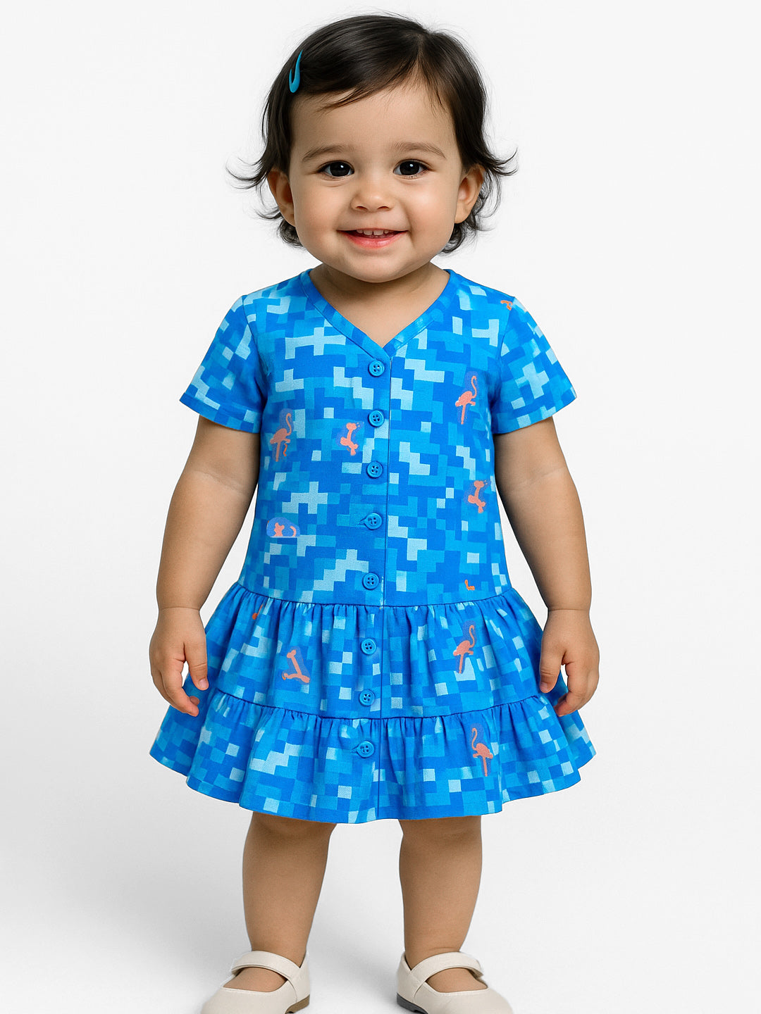 Happy Camouflage Cotton Drop-Waist Dress