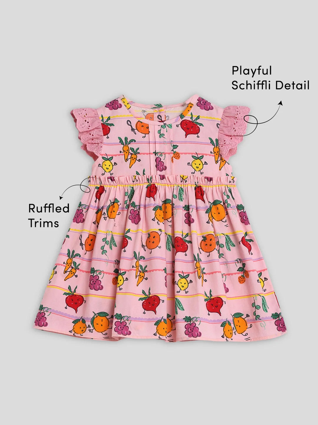 Printed Cotton A-Line Dress
