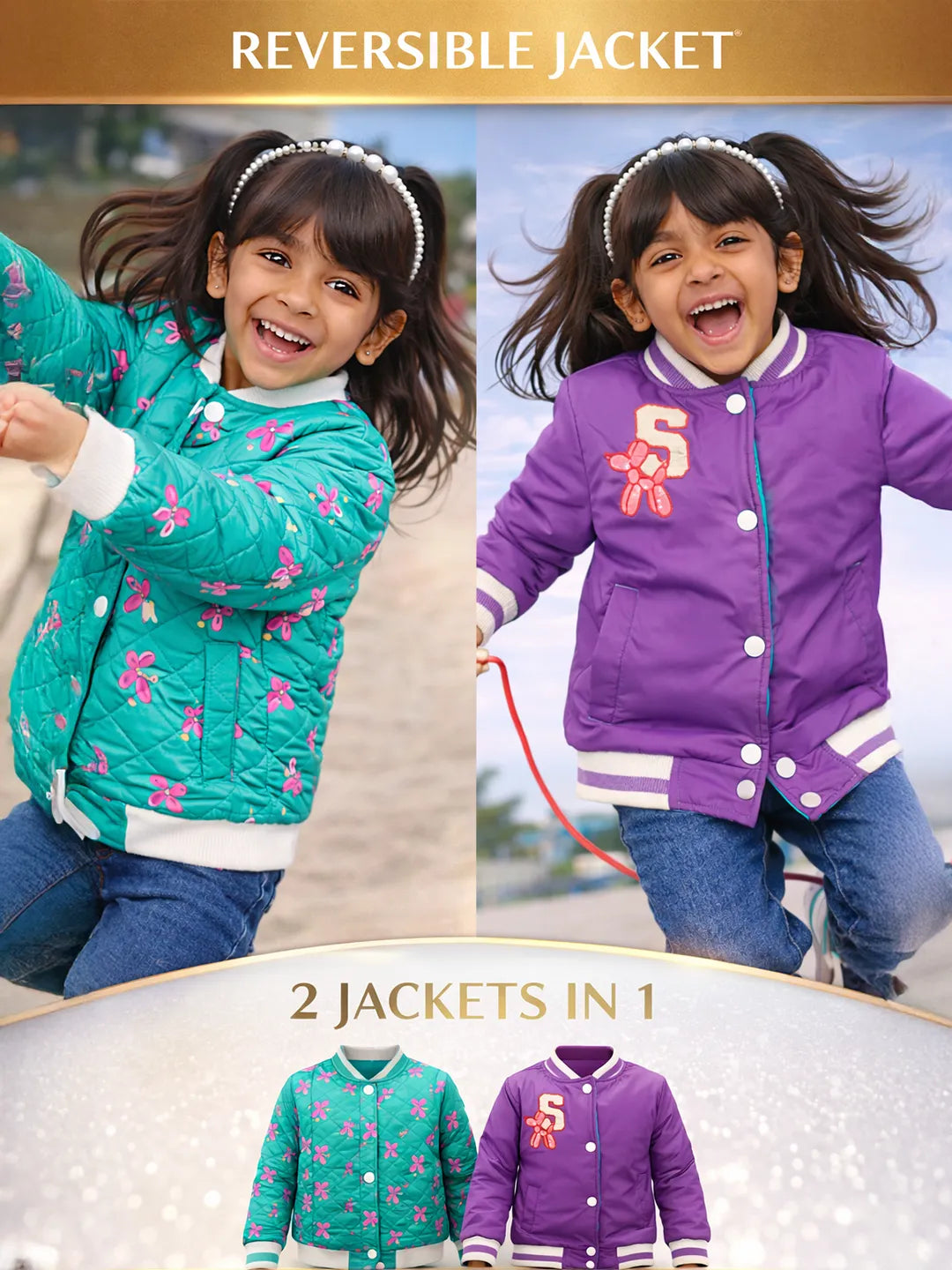 Hey Somersault Reversible Varsity Jacket