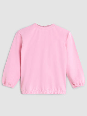 Pink Drop Shoulder Sweat