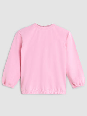Pink Drop Shoulder Sweat