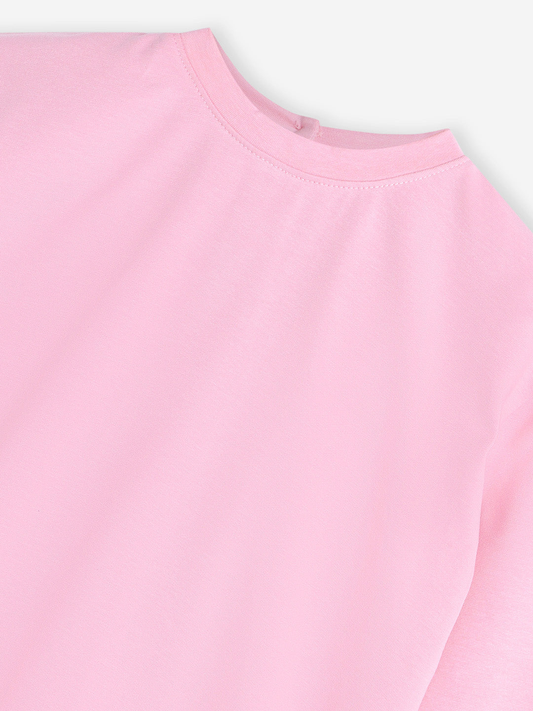 Pink Drop Shoulder Sweat