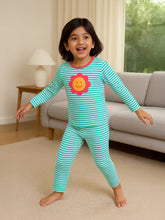 Striped Printed Night Suit Set