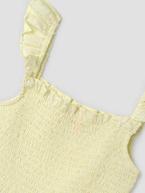 Smocked Lime Romper Somersault