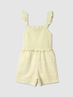 Smocked Lime Romper Somersault