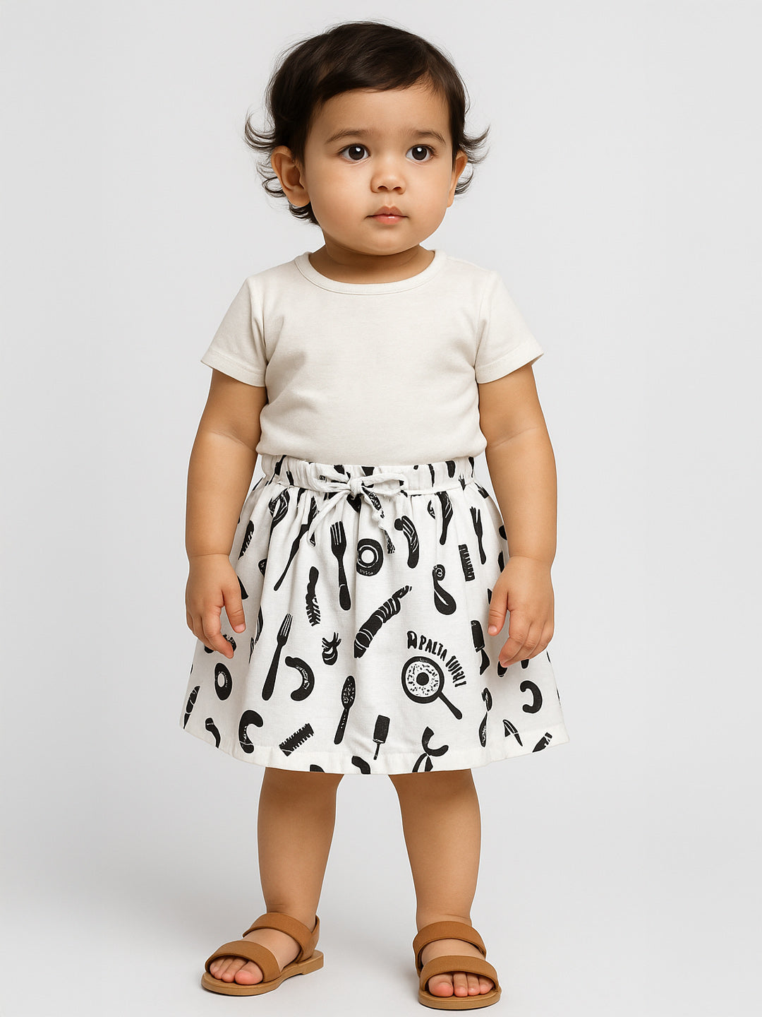 Kitchen Tools Cotton A-Line Skirt