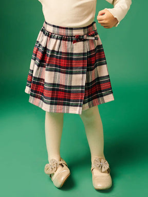 Festive Checkered Skirt