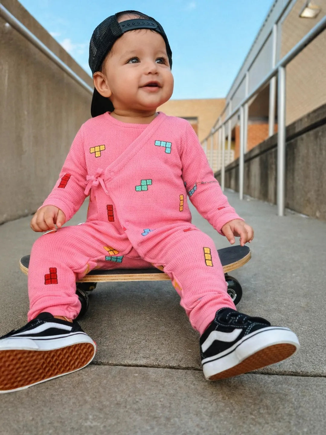Wrap-Style Cotton Sleepsuit