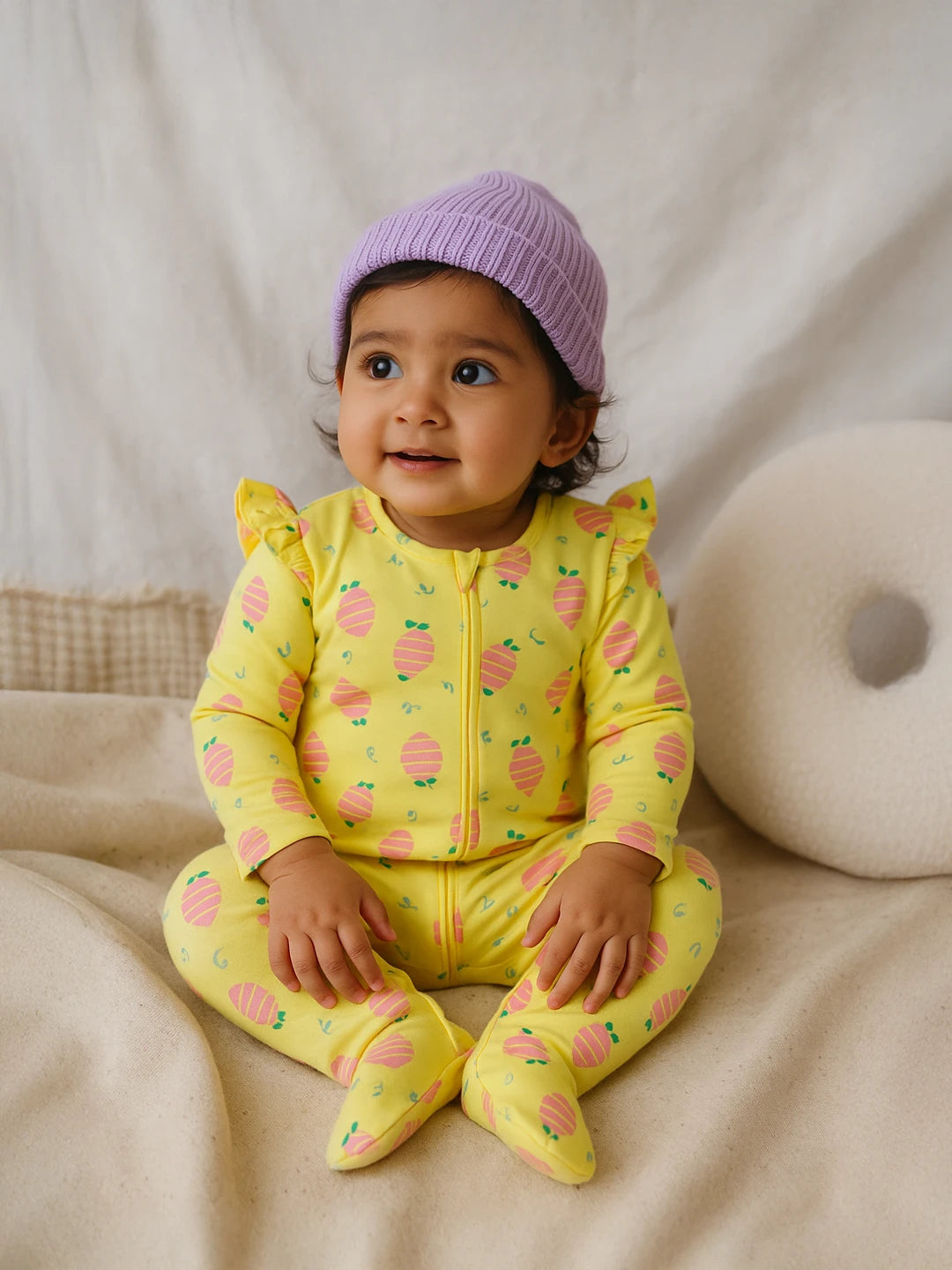 Yellow Zip Sleepsuit