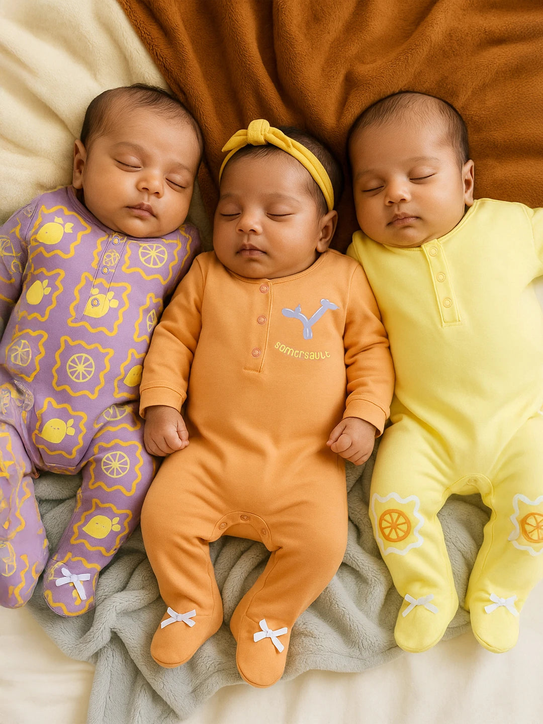 Printed Sleepsuit Pack of Three