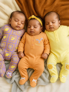Printed Sleepsuit Pack of Three