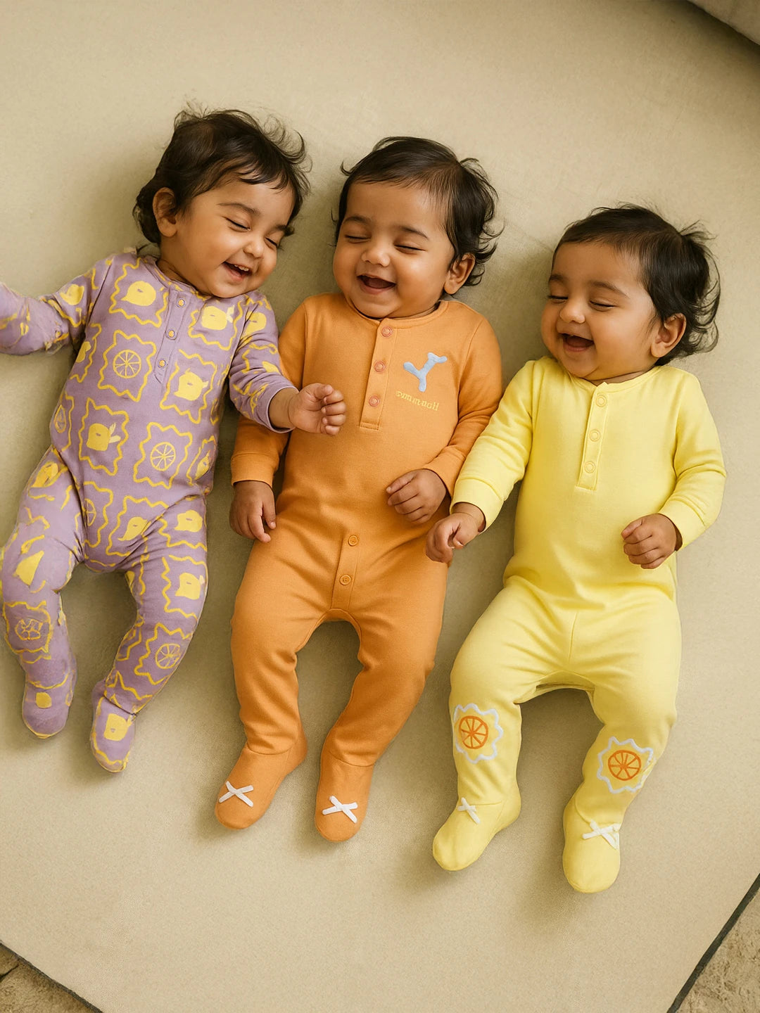 Printed Sleepsuit Pack of Three