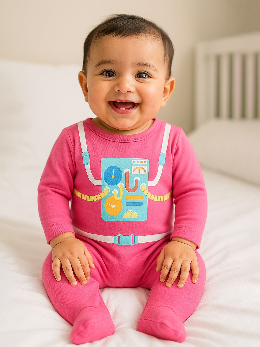 Pink Seatbelt Sleepsuit