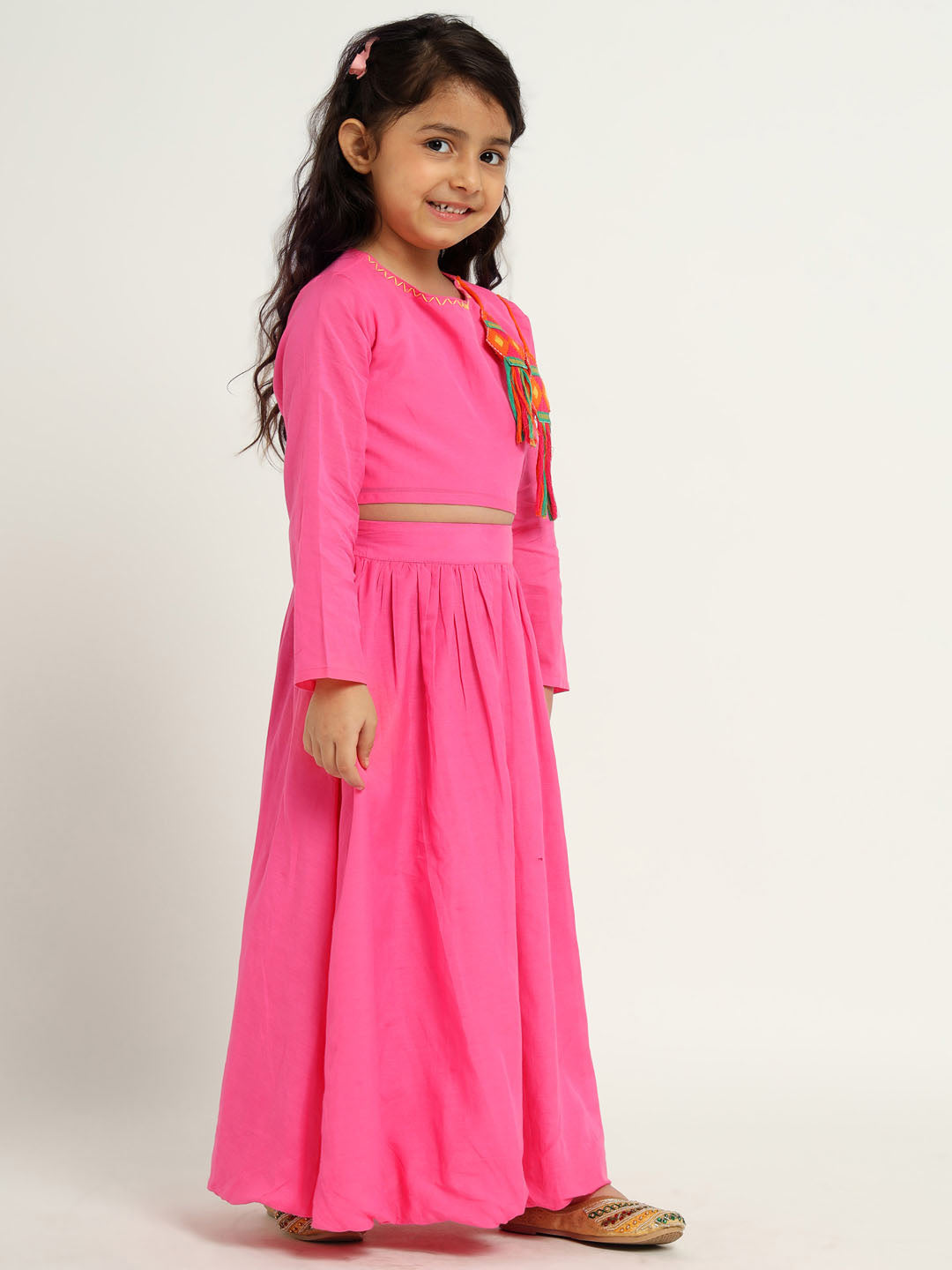 Embroidered Top Skirt Set