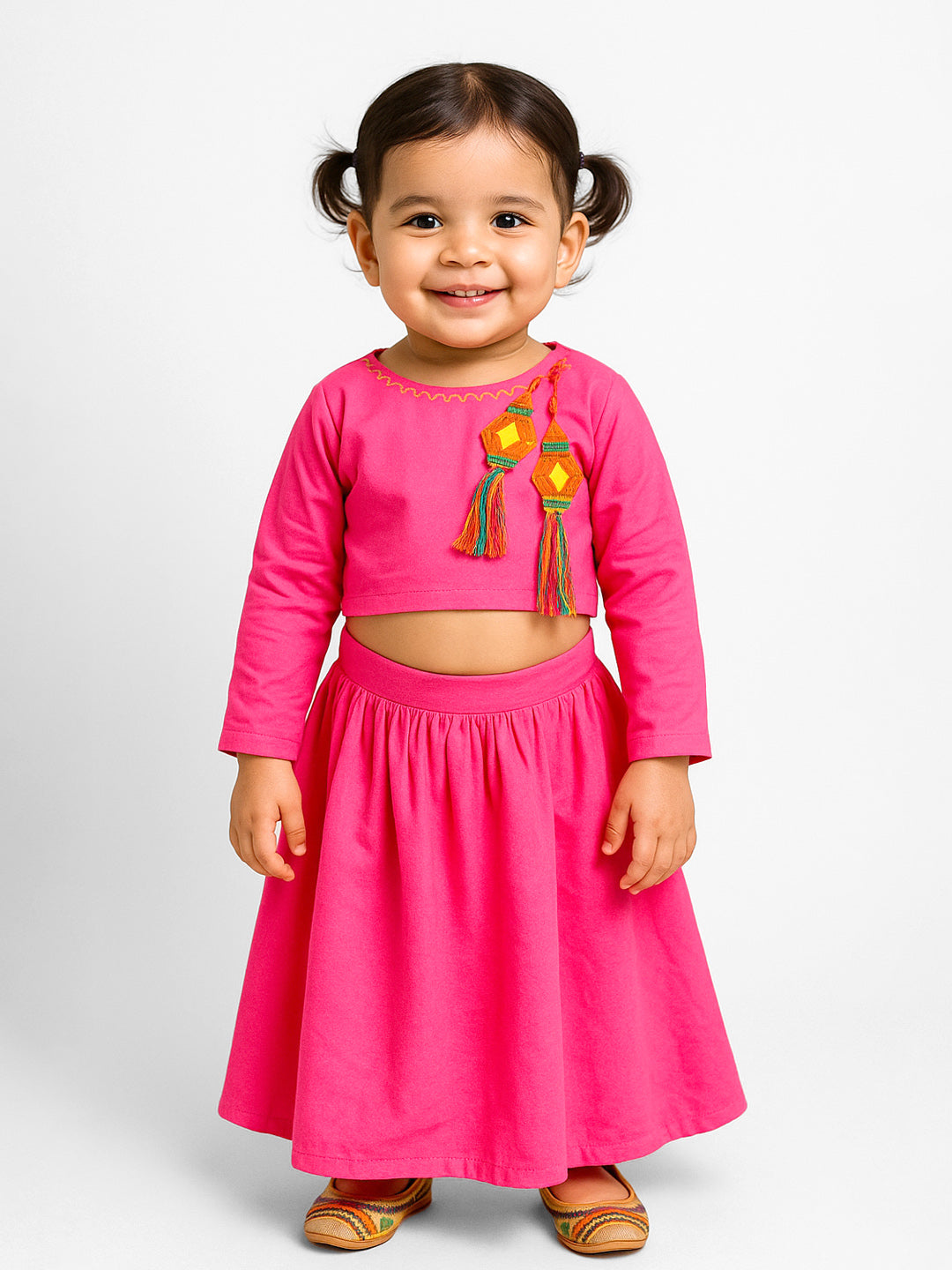 Pink Lantern Top & Skirt Set
