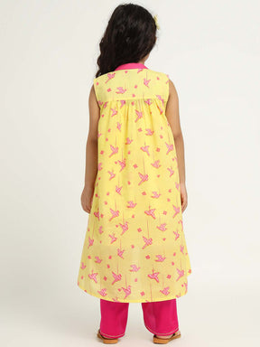 Paper Bird Kurta Set With Shrug