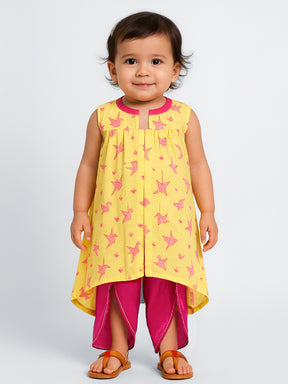 Paper Bird Kurta Set With Shrug