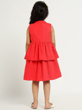 Red Orchid Dress and Shrug Set