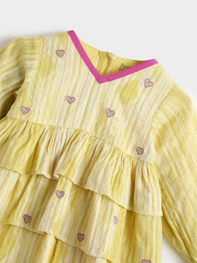 Daffodil Tier Kurta Set- Newborn