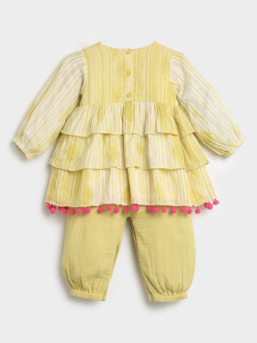 Daffodil Tier Kurta Set- Newborn