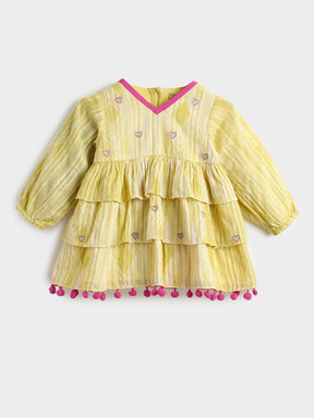 Daffodil Tier Kurta Set- Newborn